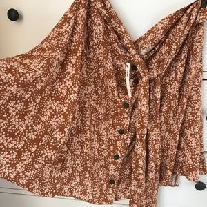 NWT ASOS floral mini skirt with tie waist